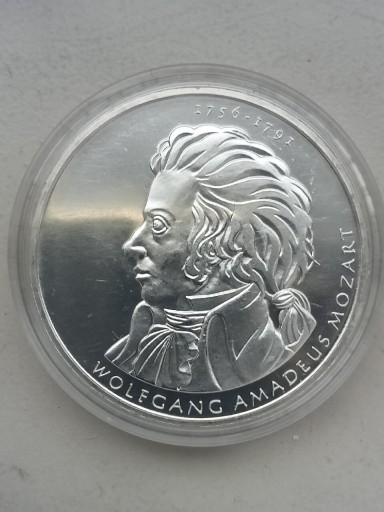 Zdjęcie oferty: Niemcy 10 euro 2006 r Mozart srebro 925