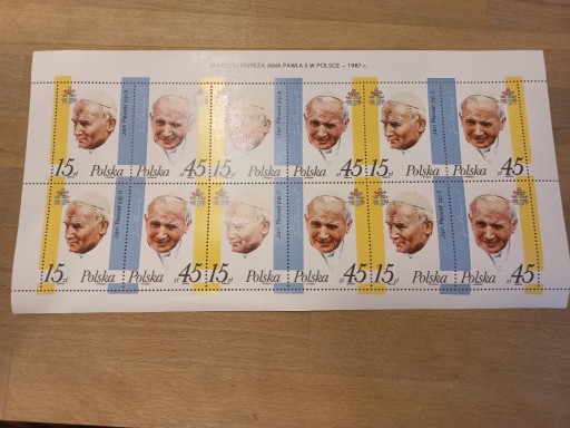 Zdjęcie oferty: (10x)III wizyta papieża JP II Fi.2951-2952** 1987 