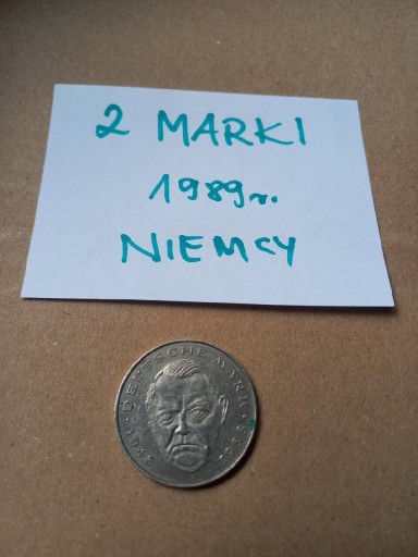 Zdjęcie oferty: Moneta 2 marki niemieckie 1989r. Ludwig Erhard