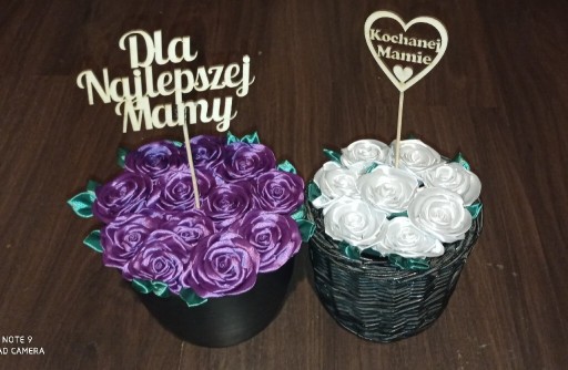 Zdjęcie oferty: Flower box, kwiaty, prezent, ozdoba,dekor,wstążk