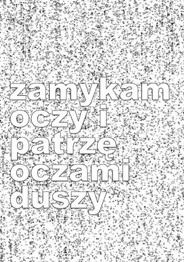 Zdjęcie oferty: Plakat A4 "zamykam oczy i patrzę"