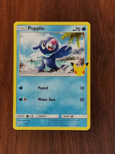 Zdjęcie oferty: Karta Pokemon Popplio 25-lecie McDonald's