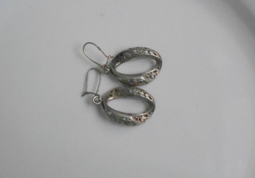 Zdjęcie oferty: Stare, ażurowe kolczyki wiszące 925
