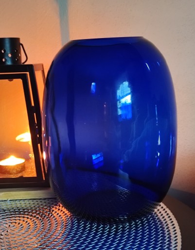 Zdjęcie oferty: Kobaltowy wazon z Huty Szkła Wanda 