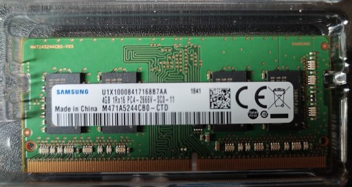 Zdjęcie oferty: Pamięć do laptopa Samsung SODIMM, DDR4, 4 GB