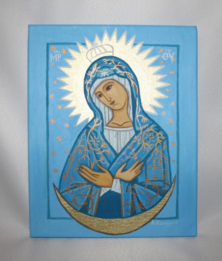 Zdjęcie oferty: obraz olejny Matka Boża Ostrobramska ikona 