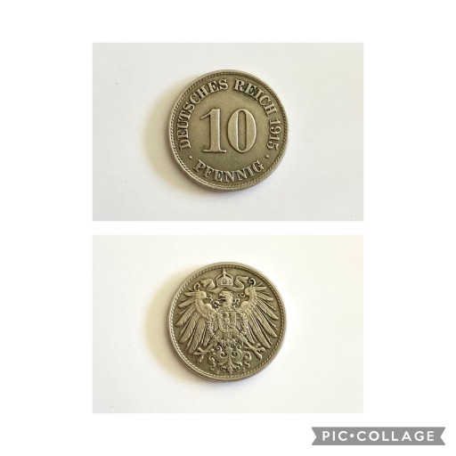 Zdjęcie oferty: Niemcy Cesarstwo 10 Pfennig 1915 10 Fenigów 1915