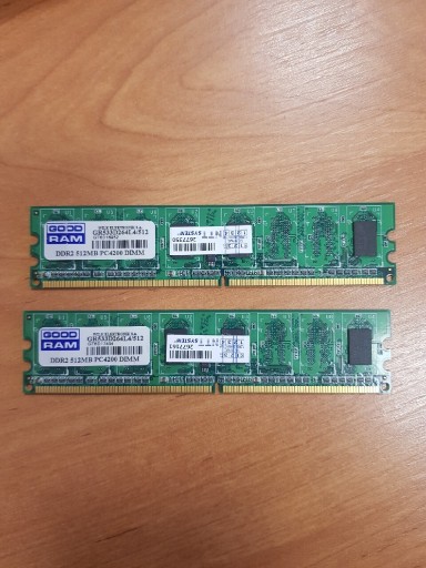 Zdjęcie oferty: Pamięć GOOD RAM DDR2 512MB PC4200 DIMM
