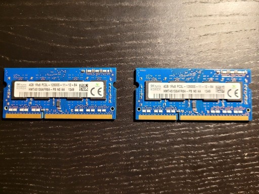 Zdjęcie oferty: Pamięć RAM DDR3 2x4GB HYNIX HMT451S6AFR8A-PB N0 AA