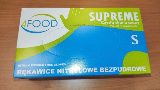 Zdjęcie oferty: RĘKAWICZKI NITRYLOWE BEZPUDROWE FOOD SUPREME  S