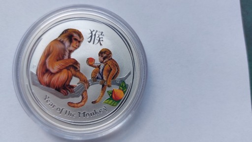 Zdjęcie oferty: Srebrna moneta Rok małpy- Lunar II 1oz. 2016 rok.