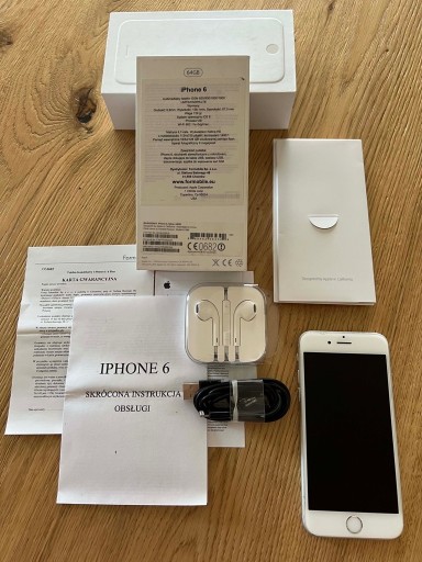 Zdjęcie oferty: iPhone 6, Silver, 64GB, PL, +Cover