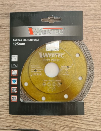 Zdjęcie oferty: Tarcza diamentowa Wertec Kinggres 125mm