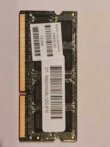 Zdjęcie oferty: Pamięć RAM ADATA 2GB do laptopa