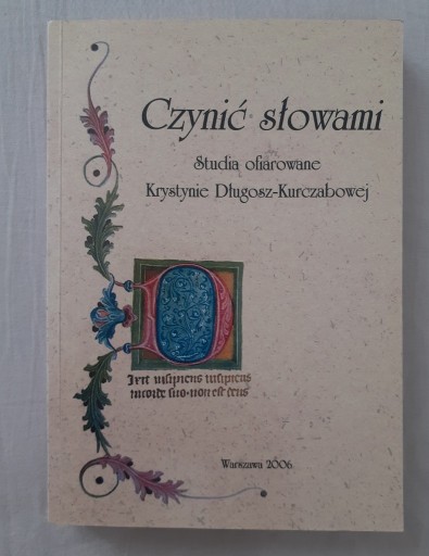 Zdjęcie oferty: Czynić słowami studia ofiarowane