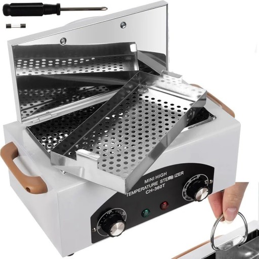 Zdjęcie oferty: STERYLIZATOR do narzędzi kosmetycznych DEZYNFEKCJA gorące powietrze