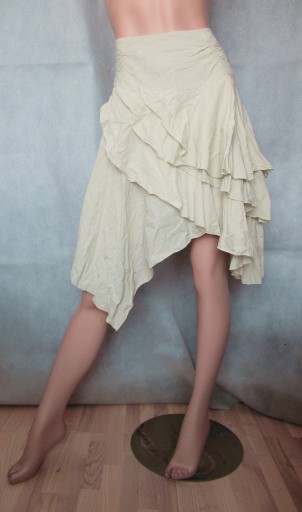 Zdjęcie oferty: Spódnica spódniczka kremowa falbany bawełna XL 