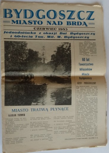 Zdjęcie oferty: Bydgoszcz   1983 jednodniówka 60 lat TMMB