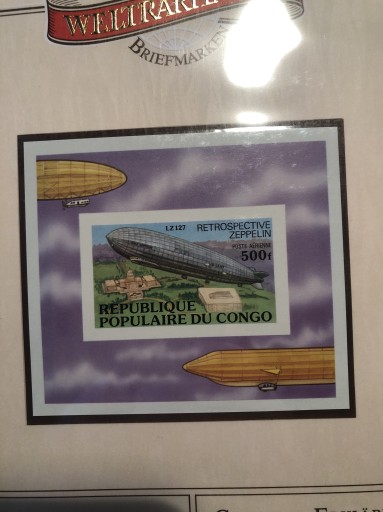 Zdjęcie oferty: Congo Kongo Sterowiec Zeppelin poczta lotnicza