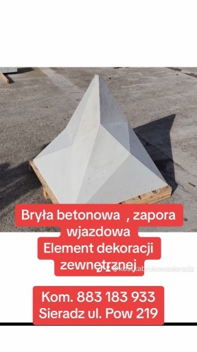 Zdjęcie oferty: Bryła betonowa zapora wjazdowa słupek 