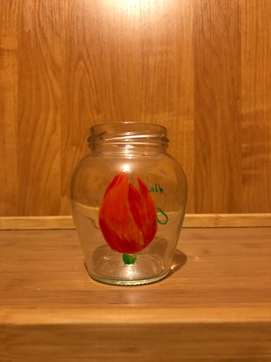 Zdjęcie oferty: Słoiczek z tulipanem ręcznie malowany