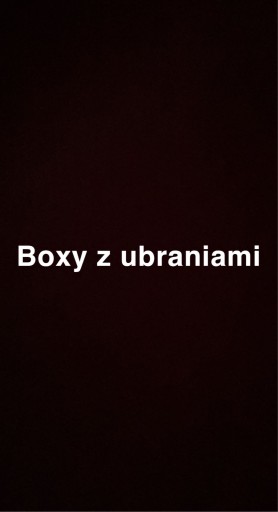 Zdjęcie oferty: Boxy z ubraniami