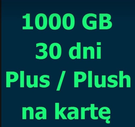 Zdjęcie oferty: Kod 1000gb w plush wazny 30 dni 