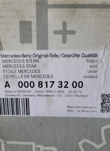 Zdjęcie oferty: Mercedes emblemat gwiazda a0008173200