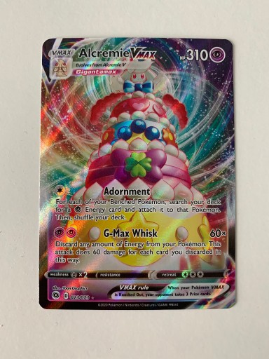 Zdjęcie oferty: POKEMON KARTA ALCREMIE VMAX 023/073