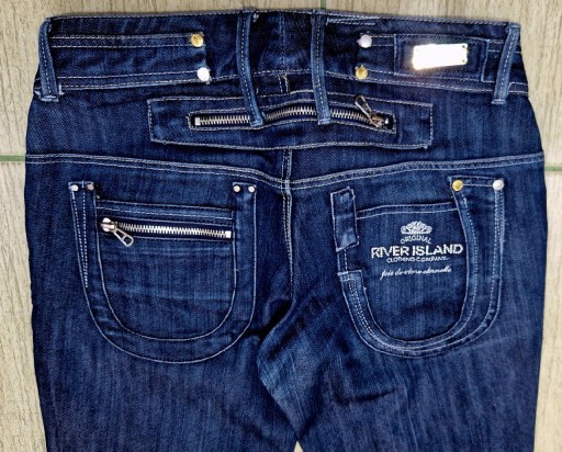 Zdjęcie oferty: Piękne Spodnie jeansy River Island granat XS