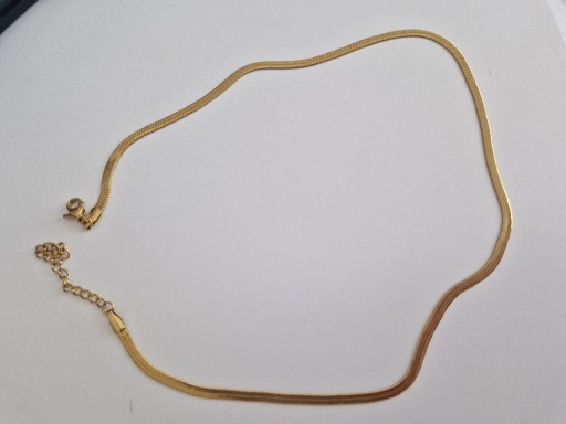 Zdjęcie oferty: Złoty naszyjnik żmijka linka żyłka mocny 40cm +5cm