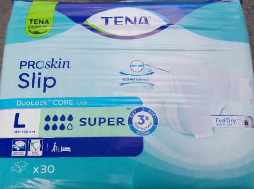Zdjęcie oferty: Pieluchomajtki TENA Slip ProSkin Super L 30 sztuk