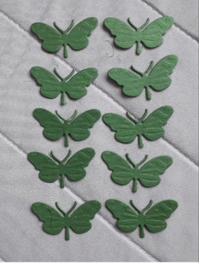 Zdjęcie oferty: Scrapbooking scrapki motylki zielone kpl.10szt 