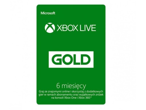 Zdjęcie oferty: Xbox Live Gold 6 MIESIĘCY EU PL