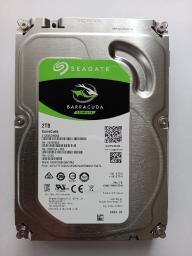 Zdjęcie oferty: Dysk 2TB SATA III 3,5" BarraCuda ST2000DM006 7200RPM (jak nowy)