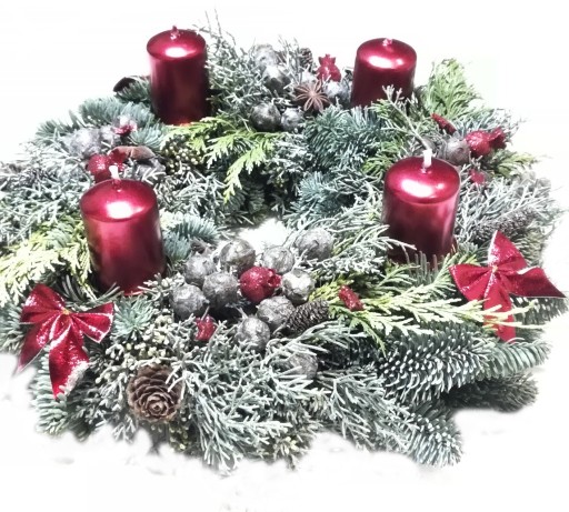 Zdjęcie oferty: wianek adwentowy stroik świąteczny-NATURA  fi35