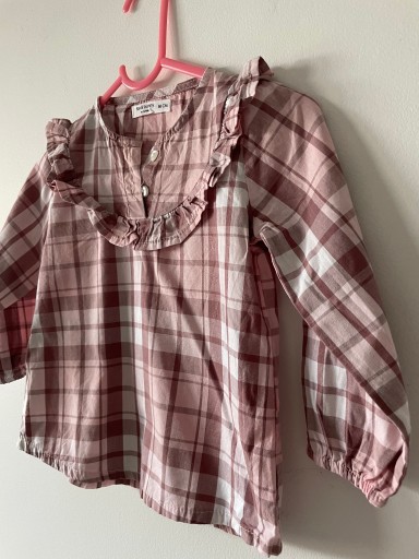 Zdjęcie oferty: Różowa koszula w kratę dla dziewczynki rozmiar 86