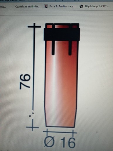 Zdjęcie oferty: Dysza gazowa stożkowa 16 mm; 8 sztuk