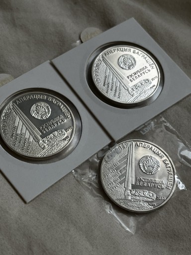 Zdjęcie oferty: 3 Monety 45 gr Srebro 925 Białoruś 2010 