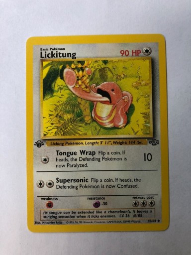 Zdjęcie oferty: Lickitung karta pokemon 38/64 jungle NM 1st 