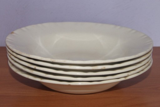 Zdjęcie oferty: Stare talerze obiadowe głębokie Włocławek 5 sztuk