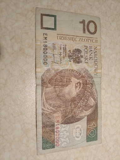 Zdjęcie oferty: Banknot 10 zł 1800000!