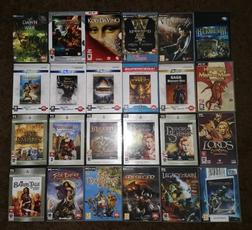 Zdjęcie oferty: Gry PC Kod Da Vinci Age of Empires Morrowind 24 sz