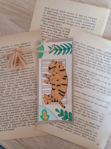 Zdjęcie oferty: Zakładka do książki Handmade tygrys 