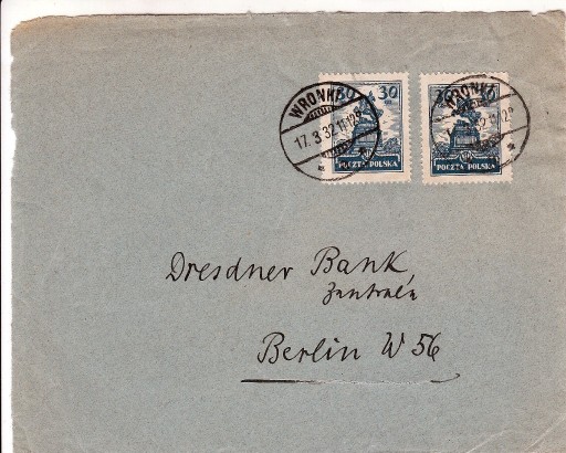 Zdjęcie oferty: PMW, Wronki do Dresdner Bank Berlin 1932 r.