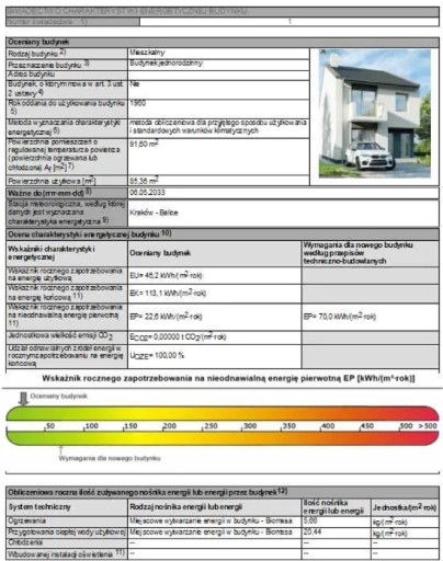 Zdjęcie oferty: Świadectwo energetyczne / certyfikat energetyczny