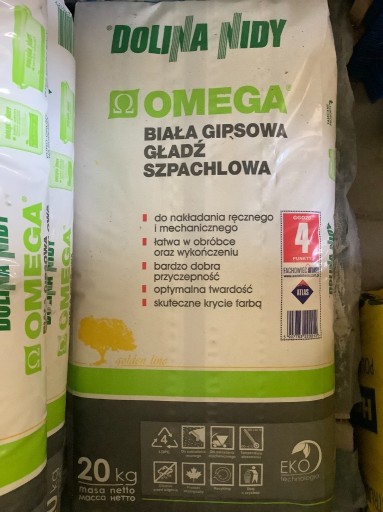 Zdjęcie oferty: Omega Biała gipsowa gładź Dolina Nidy 20 kg 