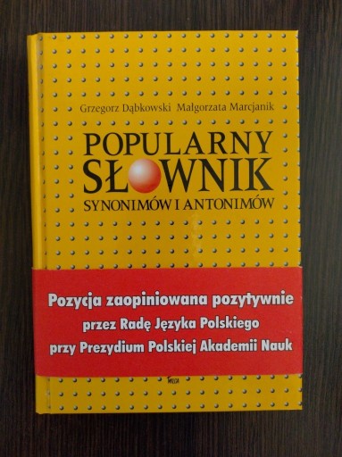 Zdjęcie oferty: Popularny słownik synonimów i antonimów