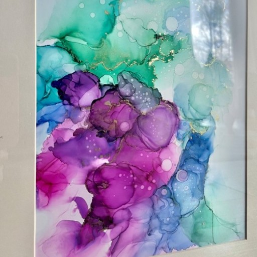 Zdjęcie oferty: Obraz abstrakcja tusz alkoholowy alcohol ink A4