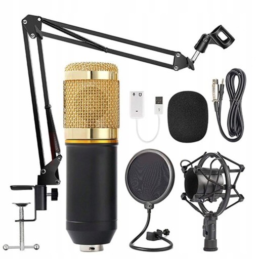 Zdjęcie oferty: Mikrofon studyjny BM800 +filtr POP Statyw Stojak